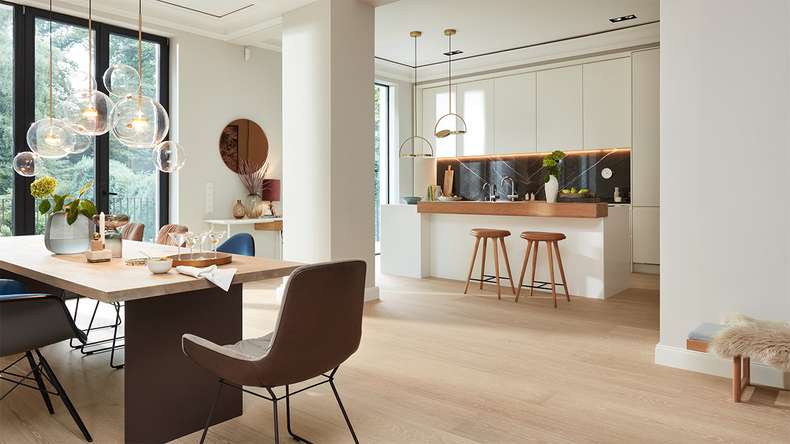 MEISTER Lindura pavimento in legno HD 400 - 08922 Rovere naturale champagne laccato ultra opaco 2200 x 270 x 11 mm (500214-2200270-08922)