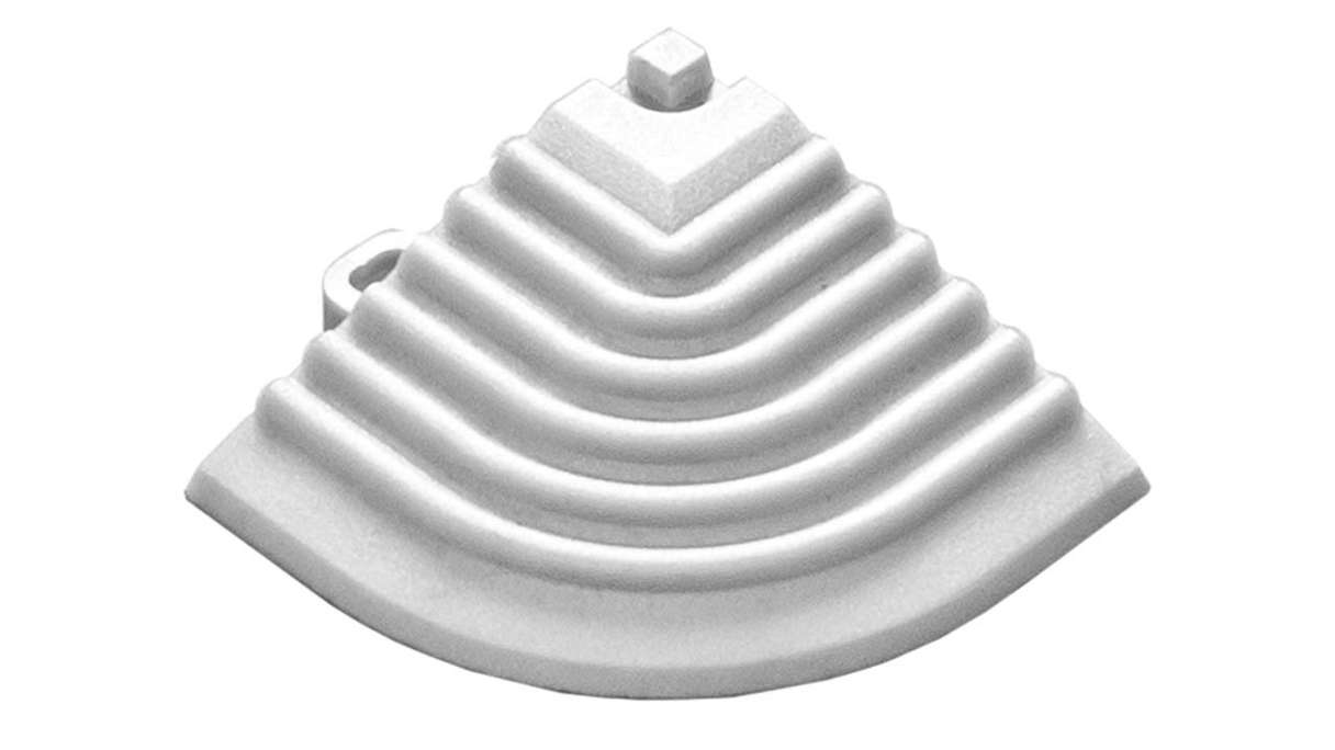 Élément d'angle planeo pour dalles à emboîter 40 x 40 cm - blanc