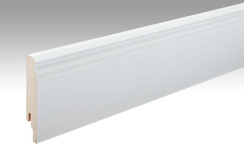 Plinthes MEISTER Uni blanc brillant DF 324 - 2380 x 100 x 18 mm (200002-2380-00324)