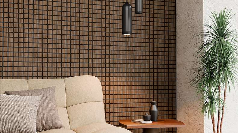 Pannelli acustici Skaben SilentWall Cube - Rovere rustico - 61 x 61 cm