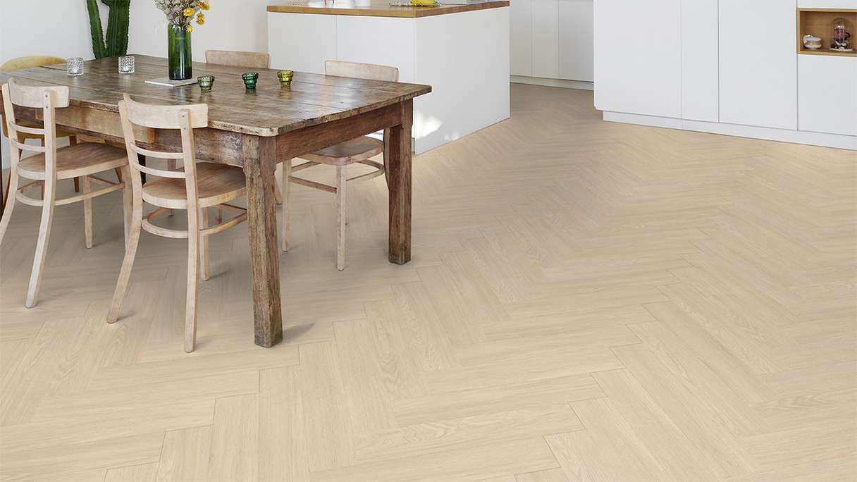 Gerflor vinyle adhésif - Virtuo 55 Glue Down HB Blomma cream | Aspect authentique (39201463)