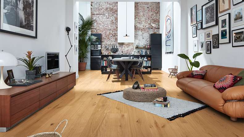 Sol en bois MEISTER Lindura HD 400 - 08921 Chêne authentique pur vernis ultra-mat 2200 x 205 x 11 mm (500214-2200205-08921)