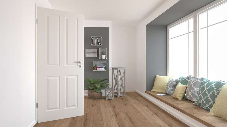 planeo Landhaus-Innentür VELA Casa 4F Weißlack 9010 Rundkante | lackiert - 1985 x 610|735|860|985 mm