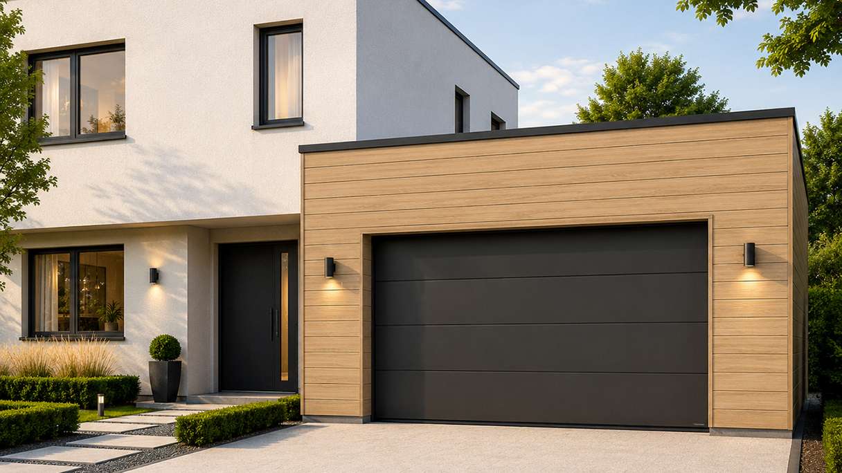planeo NOVA - Panneau de façade WPC CoEx Classic, couleur sable, 2,90 m