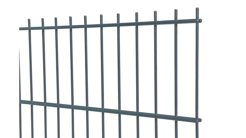 Doppelstabmattenzaun leicht 6/5/6 RAL 7016 Anthrazit - 2030 x 2510 mm