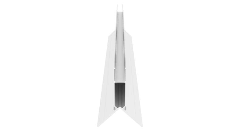 planeo LINEA - Alu CoEx Außeneckprofil Hellgrau 3000 x 66 x 66 mm