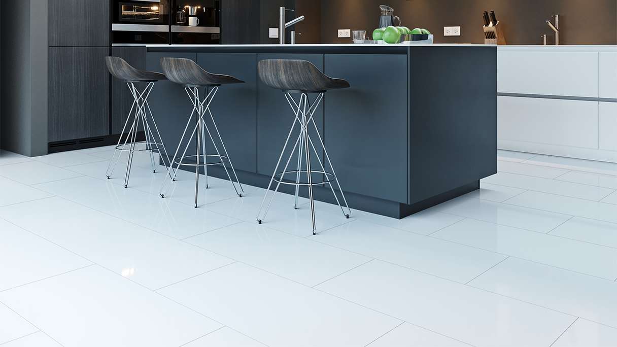 planeo Klick Vinyl - Rigid Weiß Hochglanz V-Fuge | Made in Germany