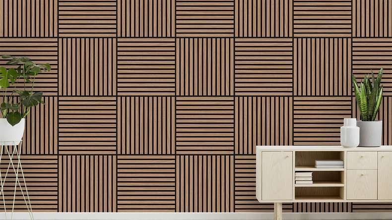 planeo Panneau acoustique - MixWall Timber Touch Ravon Oak 52 x 52 cm | Placage en bois véritable (PLMW-30011A)