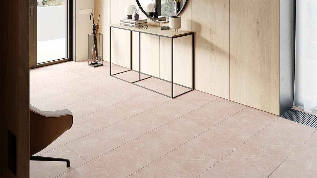 planeo Vinile rigido a click - Stone Botticino light Matt | Isolamento acustico Impact integrato (100P2911MT)