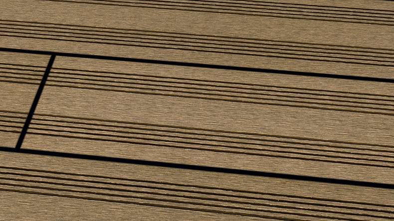 Planeo SolidWood WPC Terrassendiele - Erdbraun 3m französisch/struktur 3D