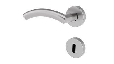 planeo Edelwerk METRA maniglia per porta in acciaio inox BB rosa tonda