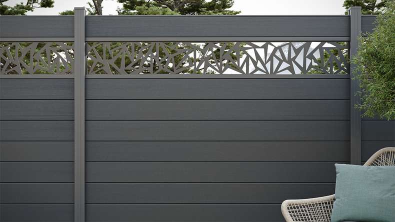 planeo Gardence Strong - Clôture composite Carré Anthracite