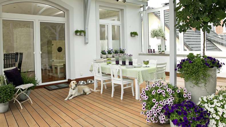 TerraWood Terrasse en bois - Douglas canadien - strié / rainuré