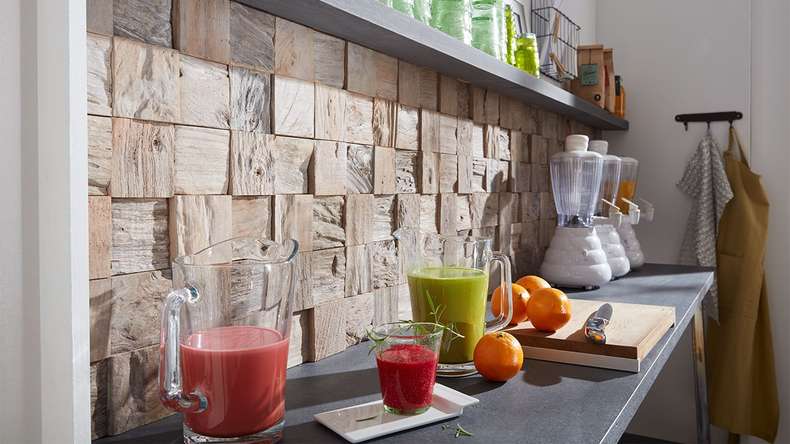 Skaben WoodWall - Cube en teck Java
