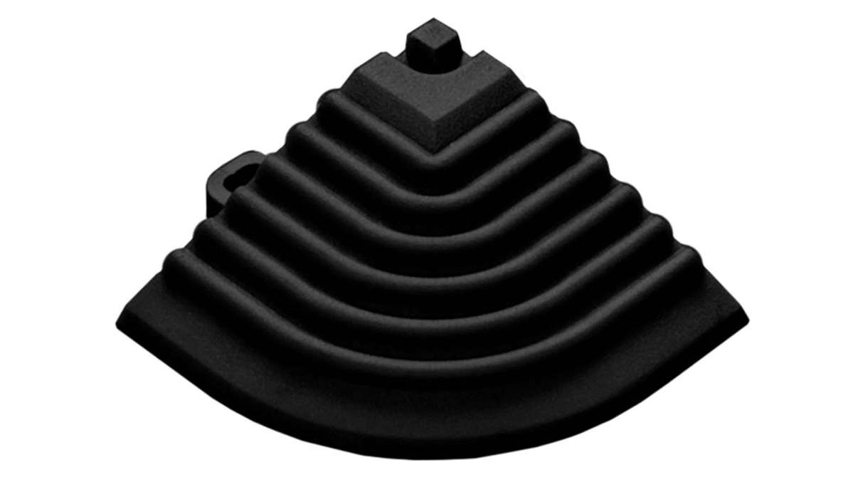 Élément d'angle planeo pour dalles à emboîter 40 x 40 cm - noir