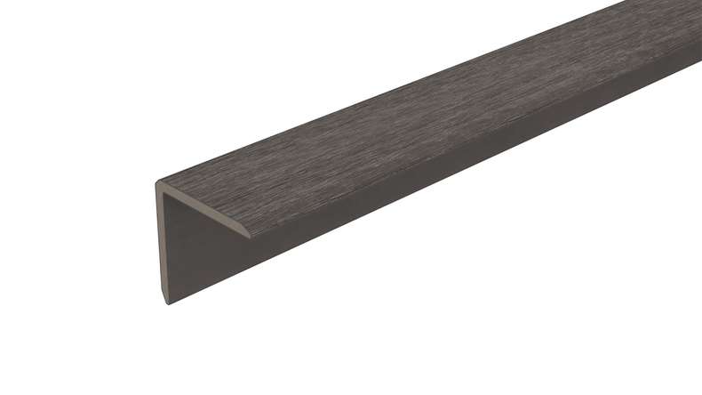 planeo LINEA - WPC CoEx Innen- und Außenwinkel Dunkelgrau 2900 x 55 x 55 mm
