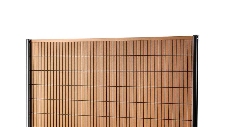 set di strisce WPC planeo - Marrone L 250 x H 123 cm