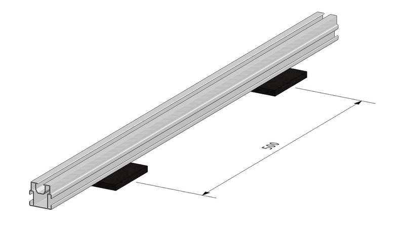 sottostruttura in alluminio planeo 40 x 40 x 2200 mm