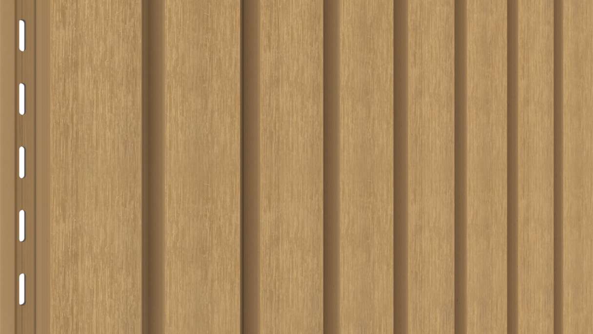 planeo LINEA Wide - Bardage de façade en WPC CoEx, couleur sable, 2900 x 181 mm