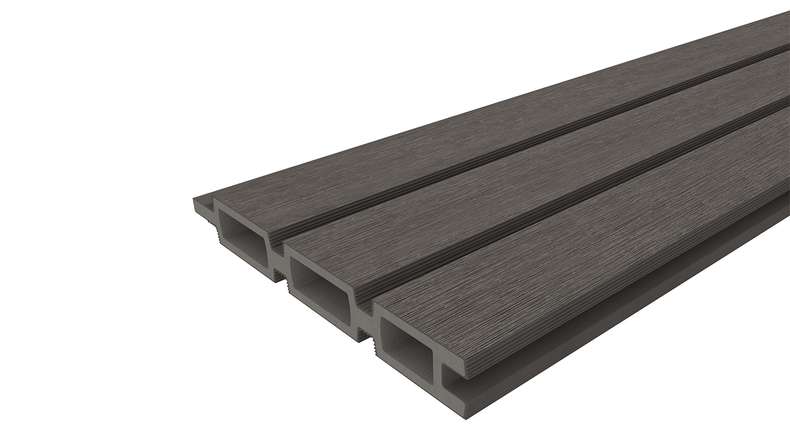 planeo LINEA - WPC CoEx Clôture à emboîter Rhombus gris foncé 176 x 183