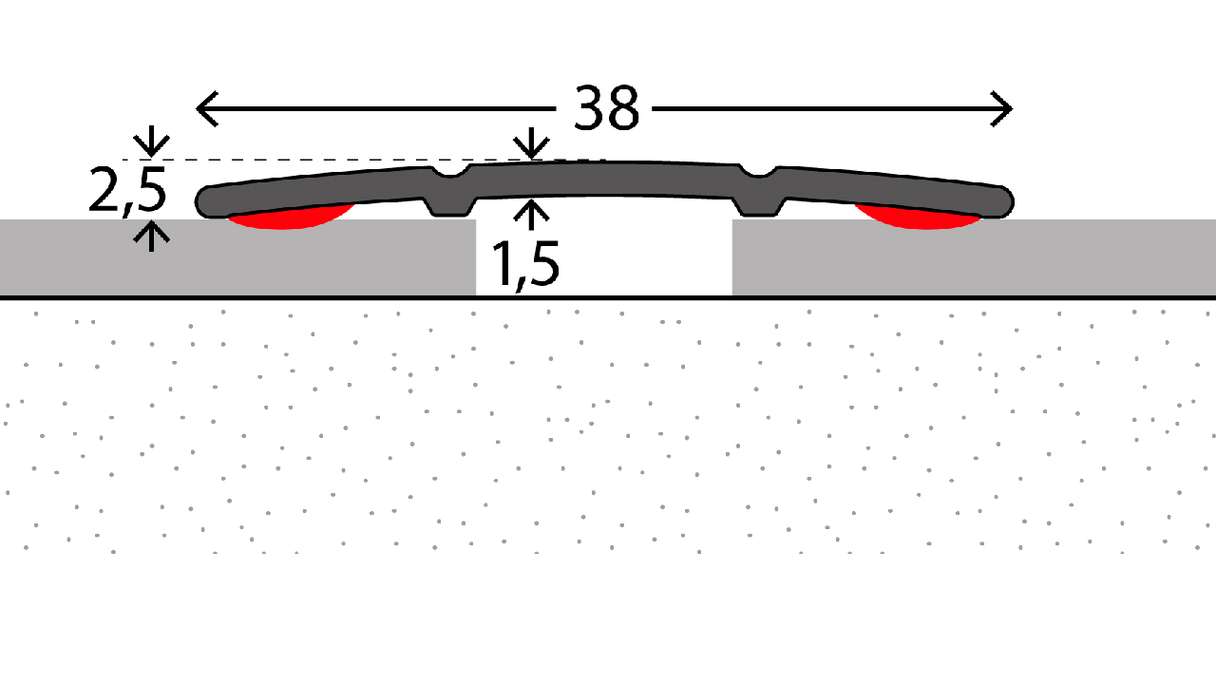 planeo Übergangsprofil 231 - 100 cm