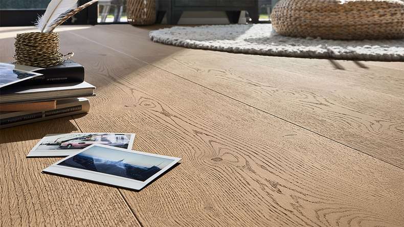 Sol en bois MEISTER Lindura HD 400 - 20225 Chêne authentique brun argile verni ultra-mat 2200 x 270 x 11 mm (500214-2200270-20225)