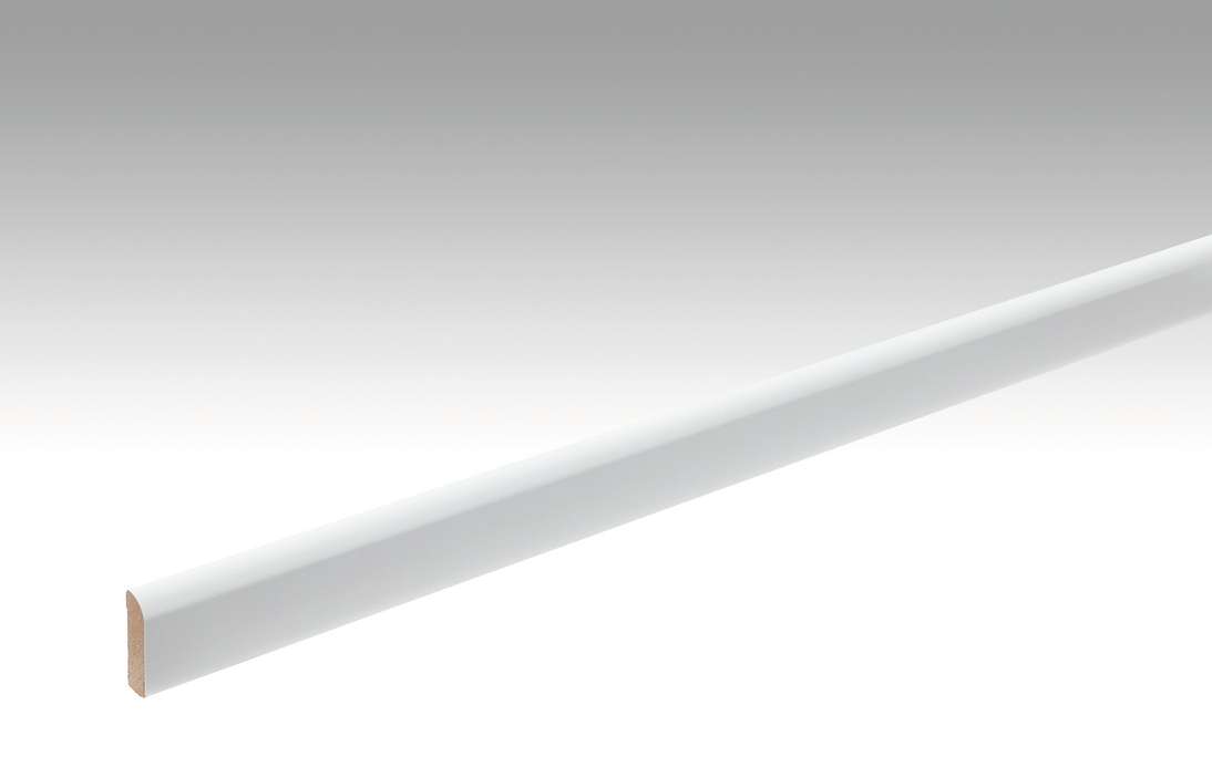 MEISTER Sockelleisten Fußleisten Uni weiß glänzend DF 324 - 2380 x 25 x 6 mm (200007-2380-02222 - 6986232222)