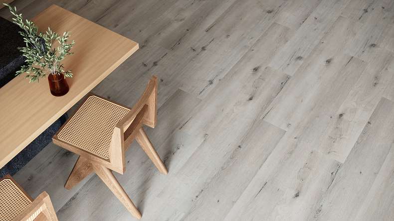 planeo WPC Sol PVC clipsable - PUREtec MAX 70 EIR Light Grey Oak | Isolation phonique intégrée (RP-A50-5)