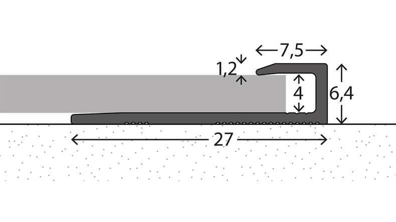 planeo Profilé de finition 212 - 270 cm