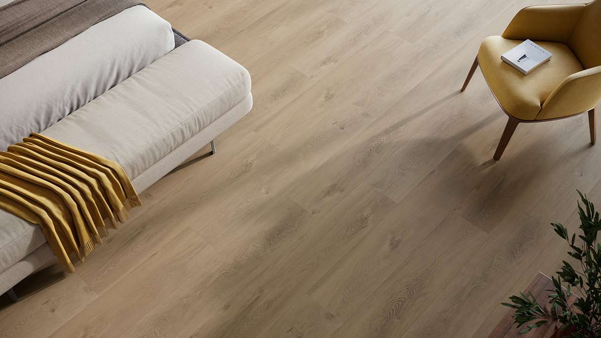 planeo Vinile rigido a incastro - HOMEtec Pro 50 IXPE Desert Drift Oak | Isolamento acustico integrato (RP-E50-6)