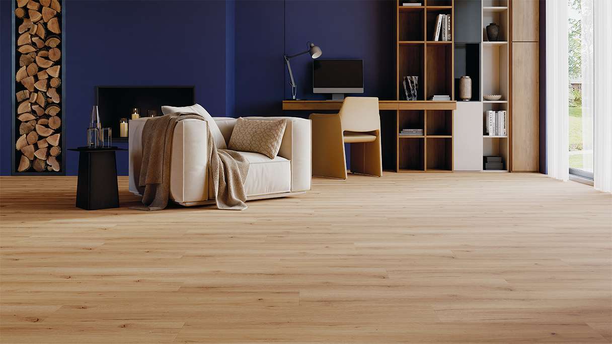 planeo Vinyle à clic rigide - HOMEtec Basic 30 IXPE Light Brown Classic | Isolation phonique intégrée (RP-E30-8)