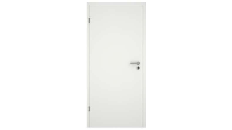 planeo Porte intérieure VELA Calma Laque blanche 9010 Chant d'angle | laqué - 2110 x 610|735|860|985 mm