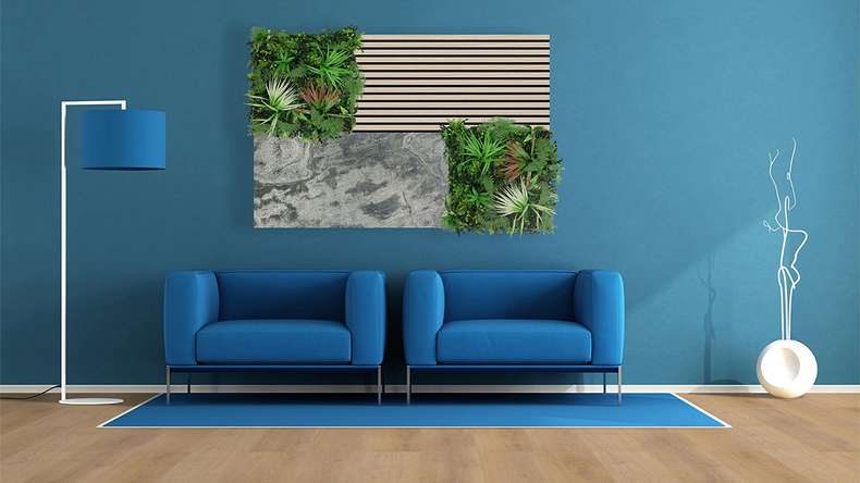 pannello acustico planeo - MixWall Mineral Mood Crystal Slate 52 x 104 cm | pietra vera (PLMW-10511A)