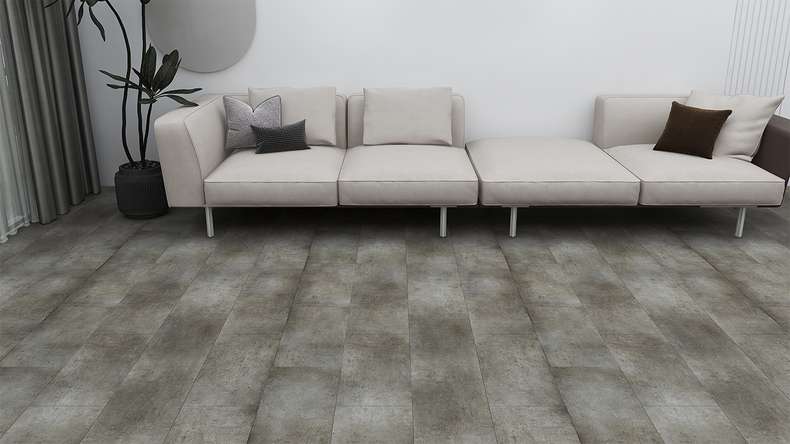 planeo Vinile rigido a incastro - STEINWERK PUCore XL Soppalco grigio pietra | isolamento acustico anticalpestio integrato (NF-FXL-297)
