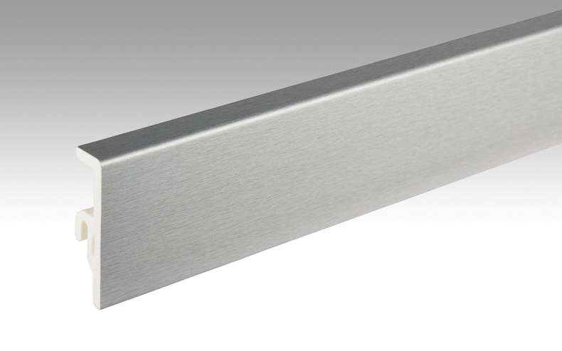 Plinthes MEISTER en acier inoxydable DF 063 - 2380 x 60 x 16 mm (200014-2380-00063)
