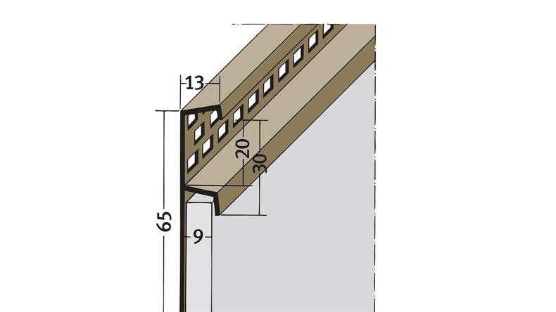 Profilo di ventilazione di gronda planeo Protect - TL 9mm aspirazione 2500mm lunghezza bianco
