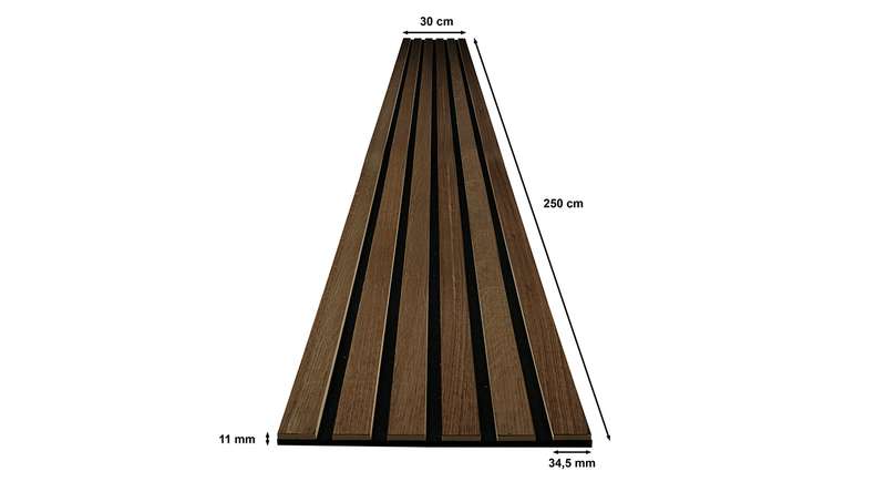 Skaben Akustikpaneele SilentWall Comfort - Eiche Dunkel - 250 x 30 cm