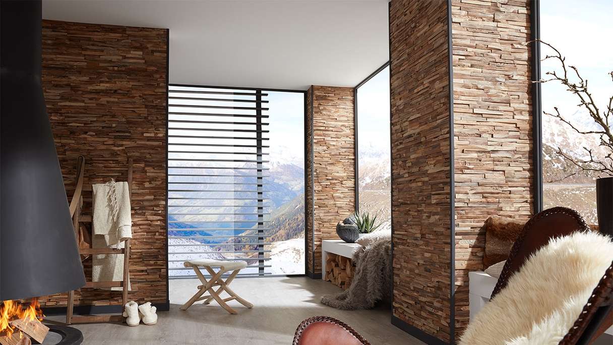 Skaben WoodWall - Teakwood Chic Nature