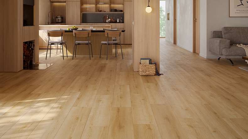 planeo Vinyle à clic rigide - HOMEtec Pro 50 IXPE Pure Canyon Oak | Isolation phonique intégrée (RP-G50-3)