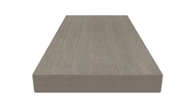 planeo UNIDeck - Listello per terrazza rivestito in WPC CoEx, grigio chiaro, 3 m - strutturato/liscio spazzolato
