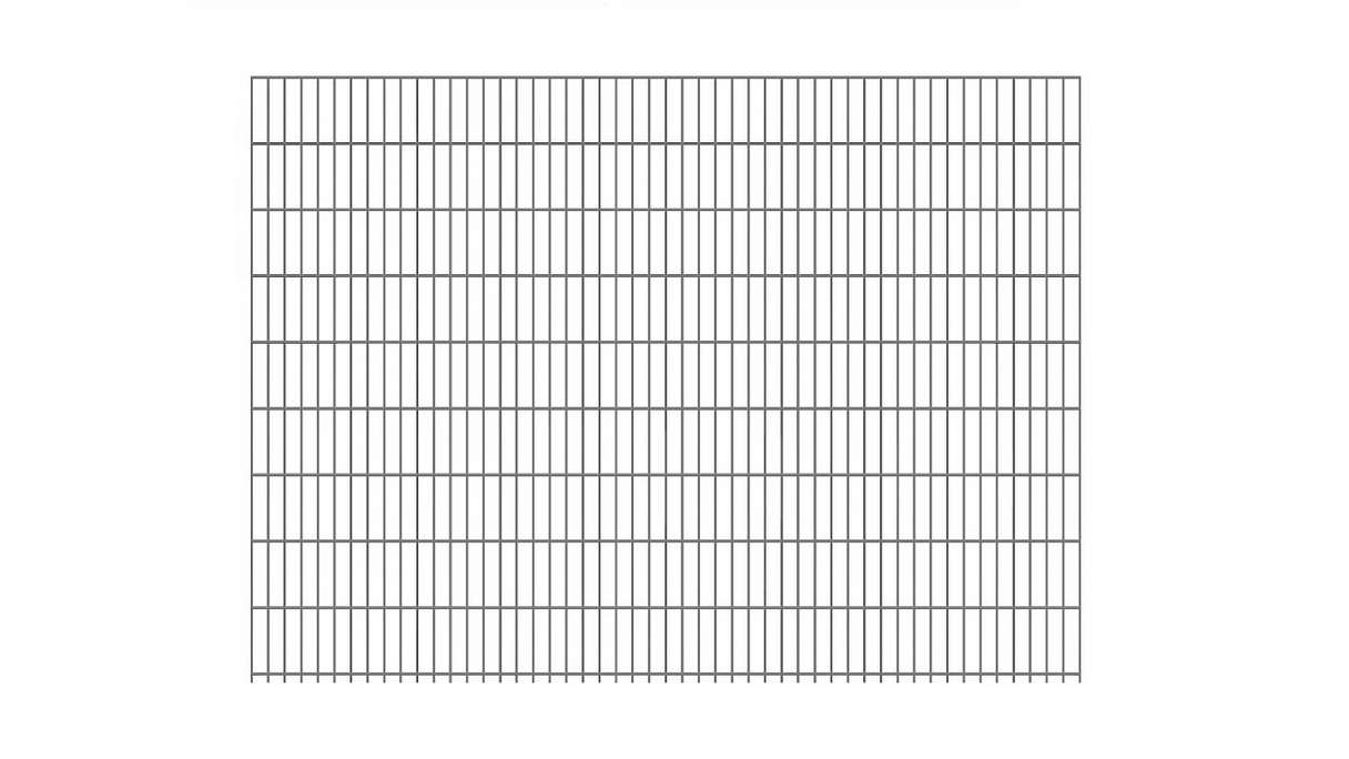 Doppelstabmattenzaun leicht 6/5/6 Feuerverzinkt - 1830 x 2510 mm