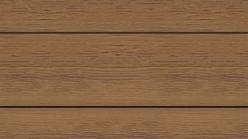 planeo ANTIKWoodline - Lame de terrasse en WPC CoEx, profilé composite léger - Teck de Birmanie 3 m - finition rustique/brossée lisse