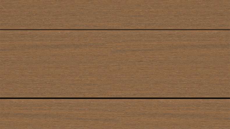 planeo ANTIKWoodline - Doghe per terrazza rivestite in WPC CoEx, doghe massicce - Teak birmano 3 m - rustico/spazzolato liscio