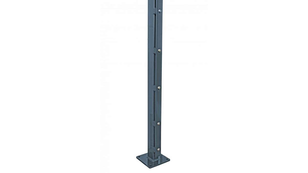 Poteau de clôture de type FB anthracite pour clôture à double maille
