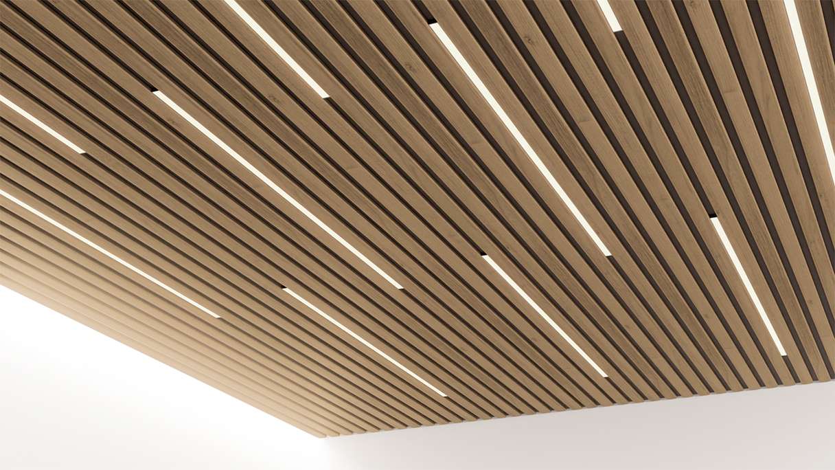 Pannelli acustici Skaben SilentWall Easy-Sticks - Rovere rustico - 250 x 3,45 cm
