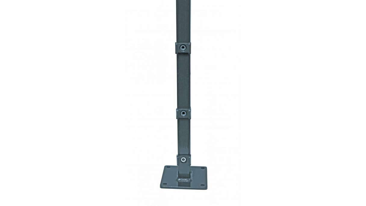 Poteau de clôture de type FB anthracite pour clôture à double maille