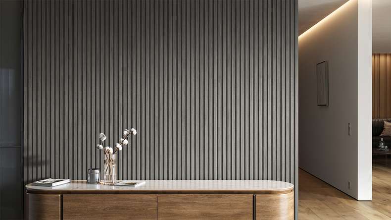 planeo Panneaux acoustiques - Chêne gris - 2400 x 525 x 18mm (PU-A-006)