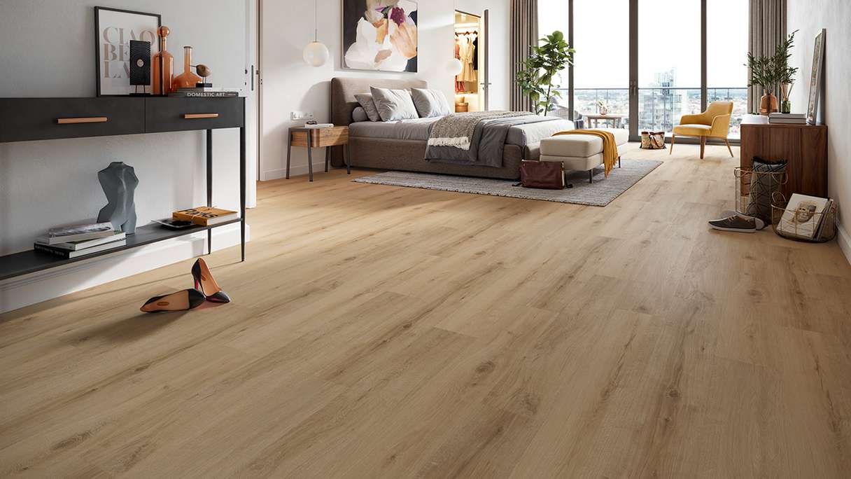 planeo Vinyle à clic rigide - HOMEtec Basic 30 IXPE Classic Oak | Isolation phonique intégrée (RP-E30-2)