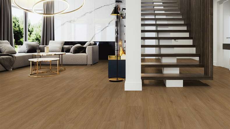 Vinyle à clic Gerflor - Senso Premium Rigid Acoustic Country brown | Isolation phonique intégrée (40441627)