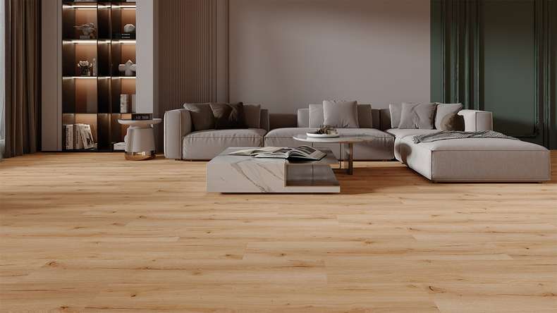 planeo Vinyle à clic rigide - HOMEtec Pro 50 IXPE Harmony Brown Oak | Isolation phonique intégrée (RP-E50-3)